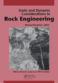 bokomslag Static and Dynamic Considerations in Rock Engineering