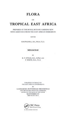 Flora of Tropical East Africa - Meliaceae (1991) 1