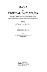 bokomslag Flora of tropical East Africa -  Rubiaceae Volume  3 (1991)