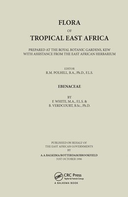 bokomslag Flora of Tropical East Africa - Ebenaceae (1996)