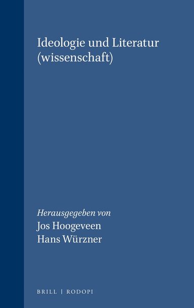 Jos Hoogeveen - Ideologie und Literatur(wissenschaft), Häftad