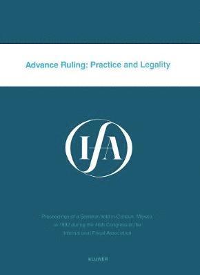 bokomslag Advance Ruling:Practice and Legality