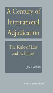 A Century of International Adjudication 1