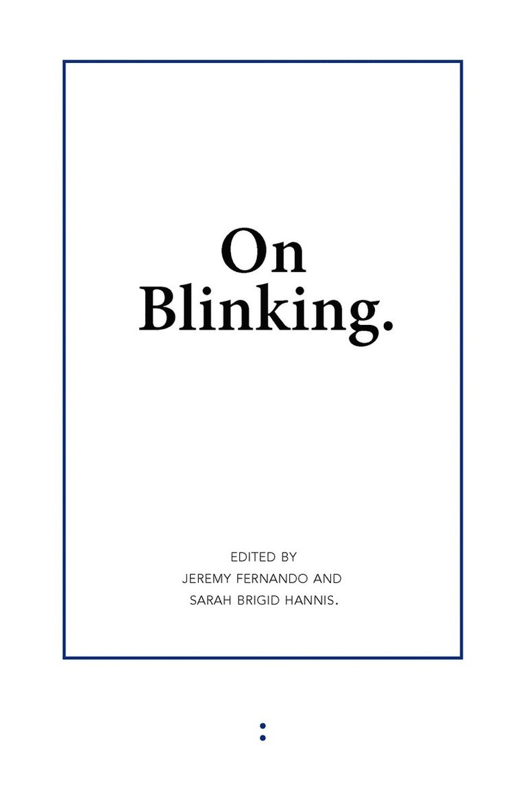 On Blinking 1