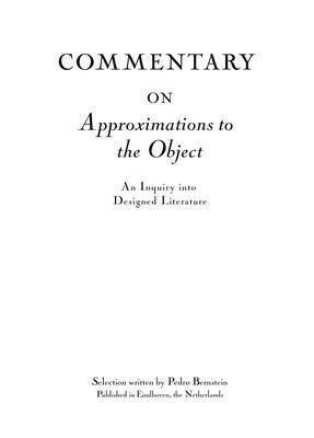 Commentary on Approximations to the Object