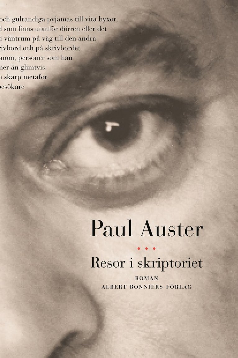 Paul Auster - Resor i skriptoriet, Inbunden