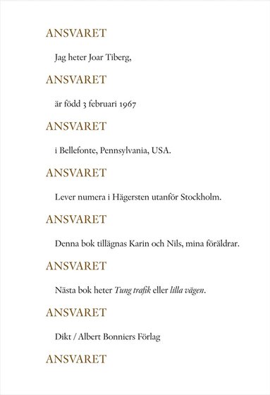 bokomslag Ansvaret Ansvaret Ansvaret Ansvaret