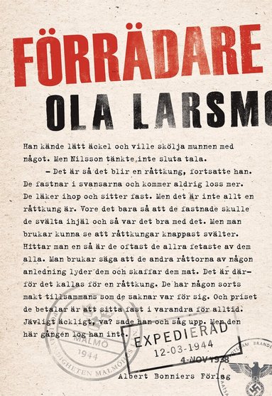 Ola Larsmo - Förrädare, Inbunden