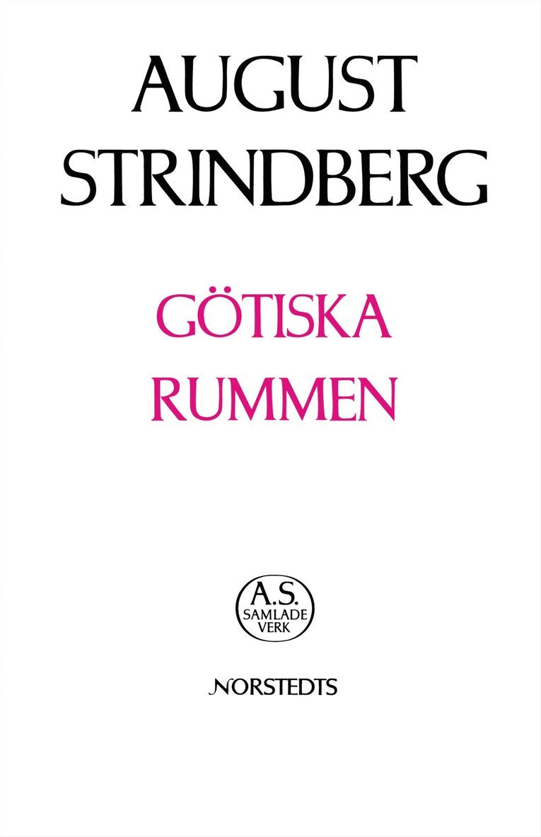 August Strindberg - Götiska rummen : släkt-öden från sekelslutet : Nationalupplaga. 53, Götiska rummen : släkt-öden från sekelslutet, Inbunden