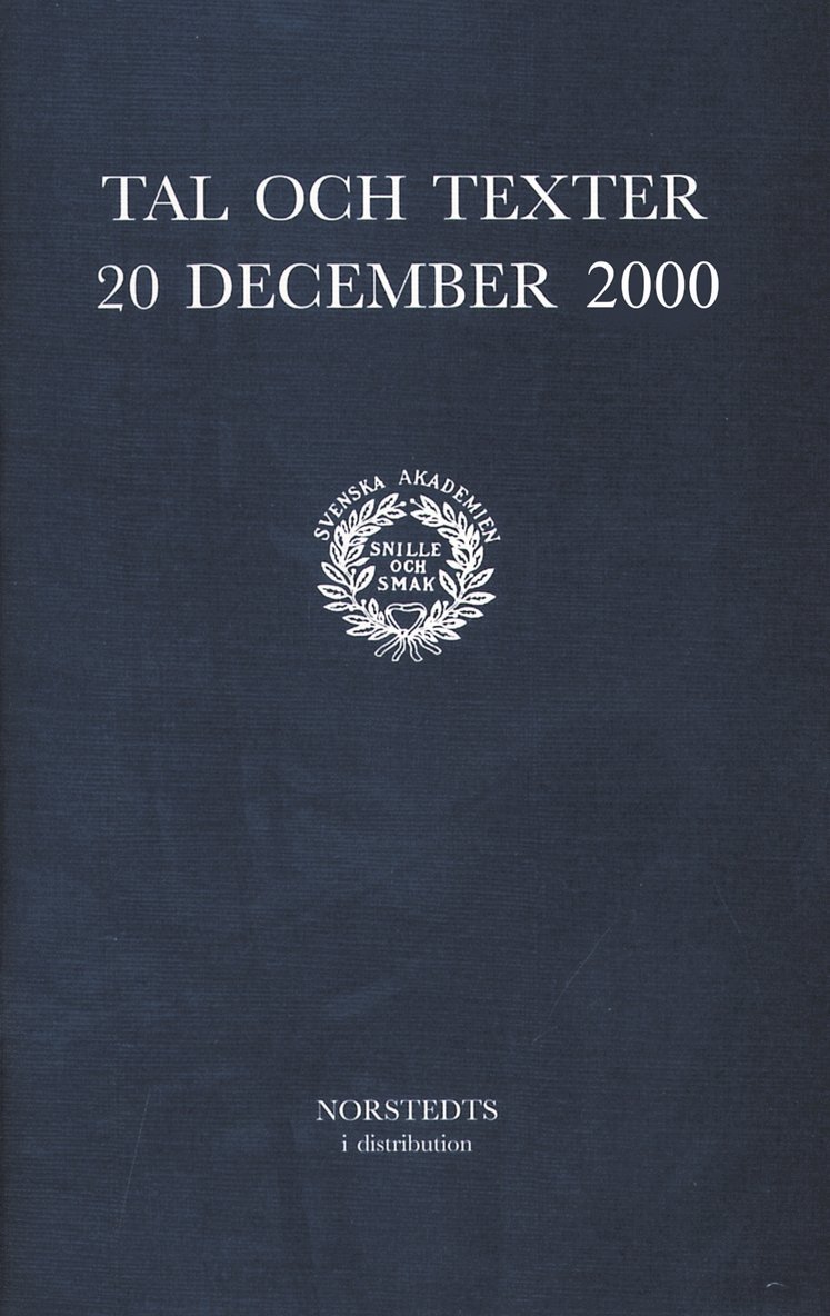Tal och texter 20 december 2000.