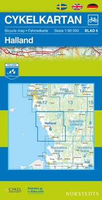 bokomslag Cykelkartan Blad 6 Halland : 1:90000