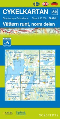 bokomslag Cykelkartan Blad 21 Vättern runt, norra delen : 1:90000