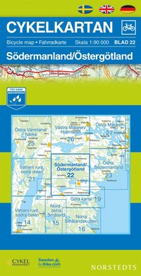 bokomslag Cykelkartan Blad 22 Södermanland/Östergötland : 1:90000