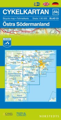 bokomslag Cykelkartan Blad 23 Östra Södermanland : 1:90000