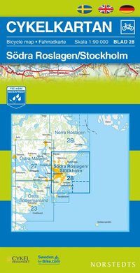 bokomslag Cykelkartan Blad 28 Södra Roslagen/Stockholm : 1:90000