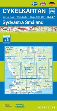 bokomslag Cykelkartan Blad 7 Sydvästra Småland : 1:90000