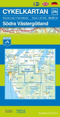 bokomslag Cykelkartan Blad 13 Södra Västergötland : 1:90000