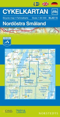 bokomslag Cykelkartan Blad 15 Nordöstra Småland : 1:90000