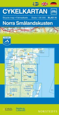 bokomslag Cykelkartan Blad 16 Norra Smålandskusten : 1:90000