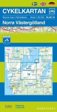 bokomslag Cykelkartan Blad 18 Norra Västergötland : 1:90000
