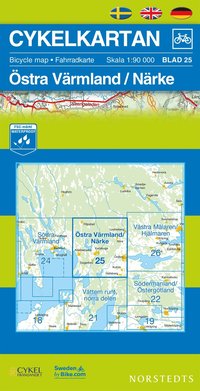 bokomslag Cykelkartan Blad 25 Östra Värmland/Närke : 1:90000