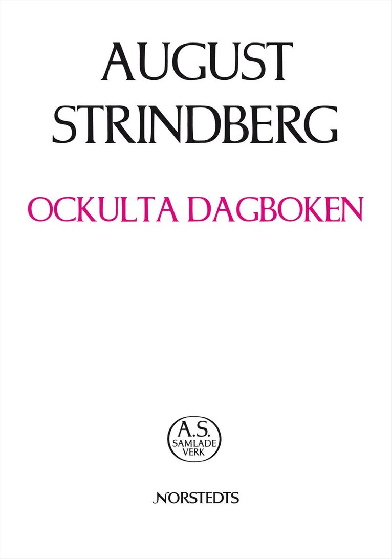 August Strindberg - Ockulta Dagboken - Kartong med 3 separata band, Inbunden