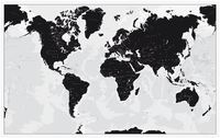 bokomslag World wall map black and white