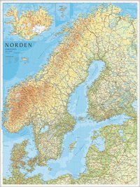 bokomslag Norden Väggkarta Norstedts 1:2milj i tub : 1:2milj