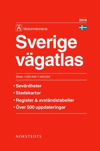 bokomslag Sverige vägatlas 2014 Motormännen