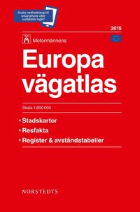 bokomslag Europa vägatlas 2015 Motormännen : 1:800000