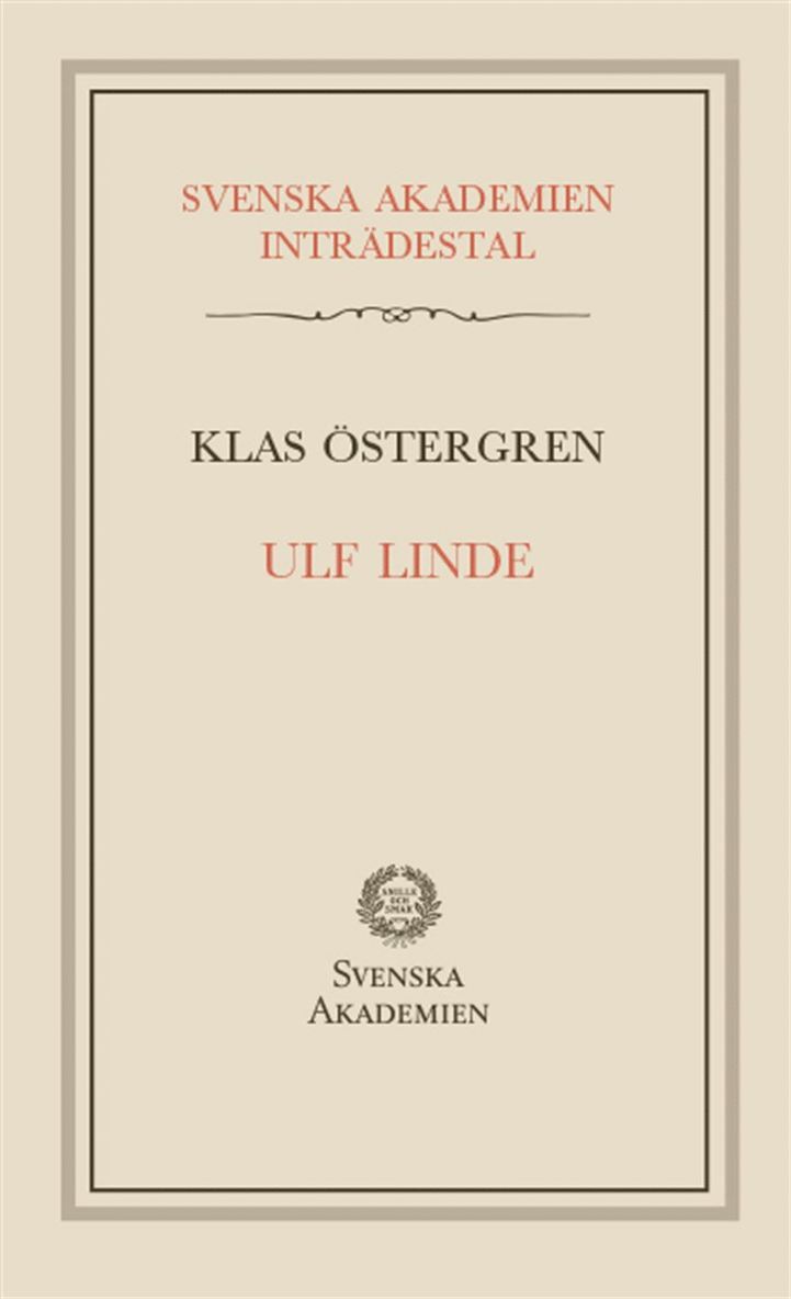 Ulf Linde : inträdestal i Svenska akademien 1