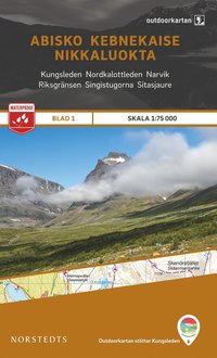 bokomslag Outdoorkartan Abisko Kebnekaise Nikkaluokta : Blad 1 skala 1:75000