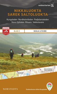 bokomslag Outdoorkartan Nikkaluokta Sarek Saltoluokta : Blad 2 skala 1:75000