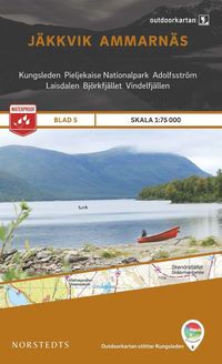 bokomslag Outdoorkartan Jäkkvik Ammarnäs : Blad 5 skala 1:75000