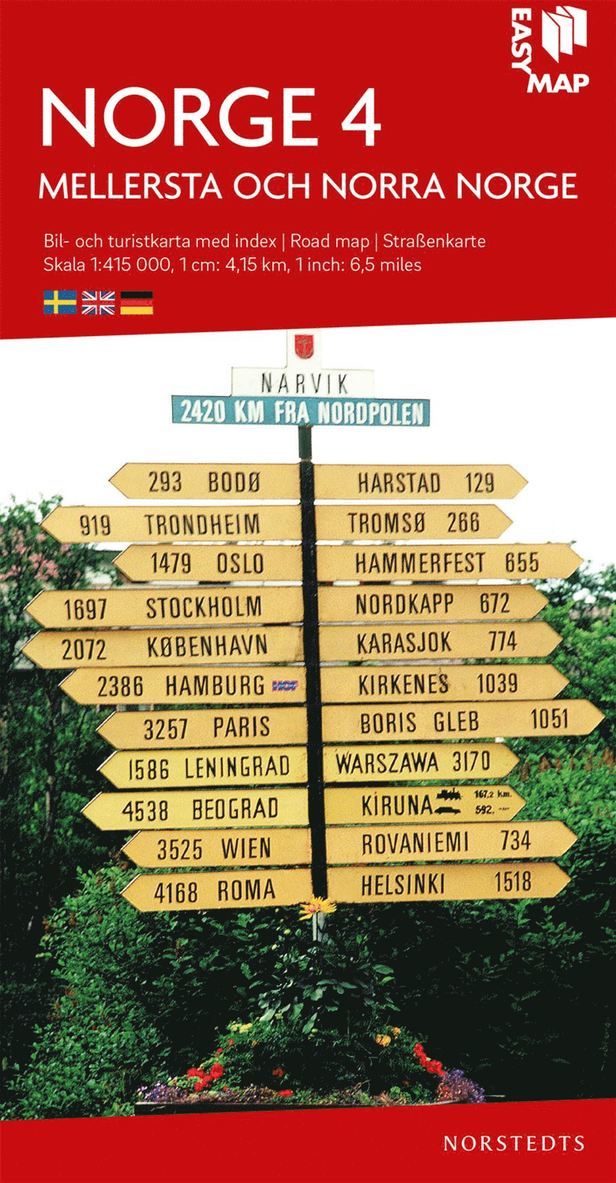 Mellersta och norra Norge EasyMap : Skala 1:415.000 1