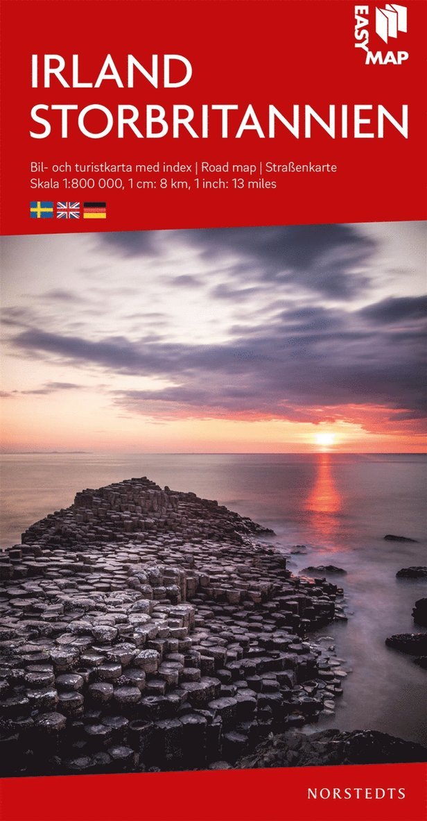 Storbritannien Irland EasyMap : Skala 1:800.000