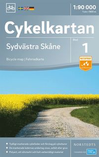 bokomslag Cykelkartan Blad 1 Sydvästra Skåne : Skala 1:90.000