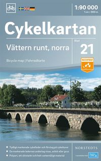 bokomslag Cykelkartan Blad 21 Vättern runt, norra delen : Skala 1:90.000