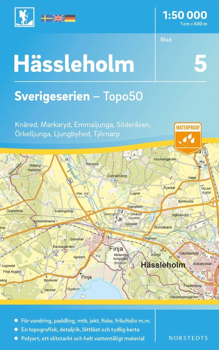 5 Hässleholm Sverigeserien Topo50 : Skala 1:50 000 1