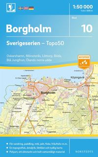 bokomslag 10 Borgholm Sverigeserien Topo50 : Skala 1:50 000