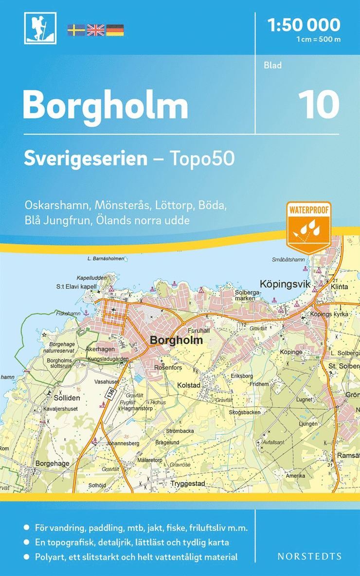 10 Borgholm Sverigeserien Topo50 : Skala 1:50 000 1