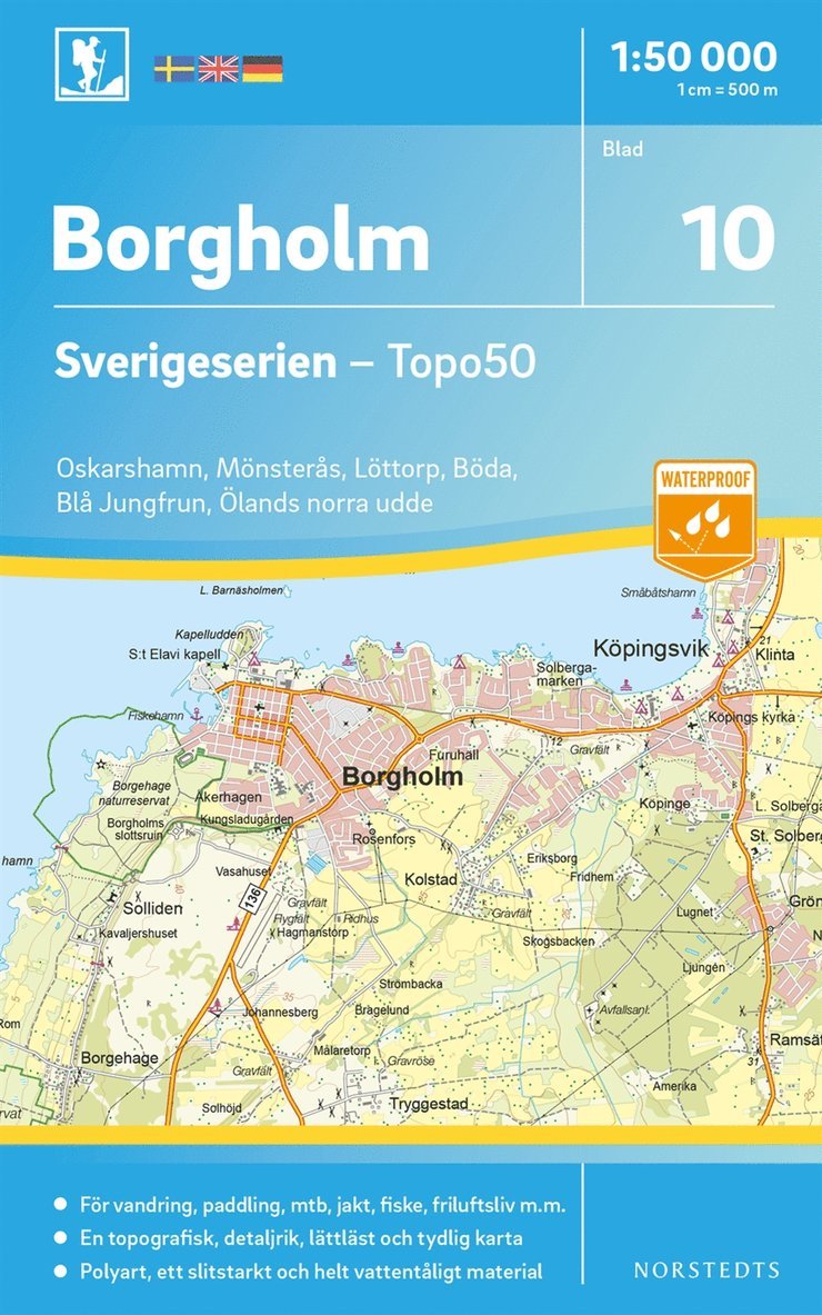 10 Borgholm Sverigeserien Topo50 : Skala 1:50 000 1