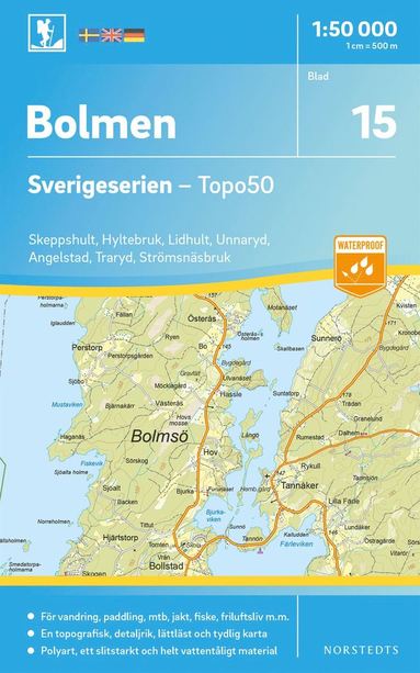 bokomslag 15 Bolmen Sverigeserien Topo50 : Skala 1:50 000