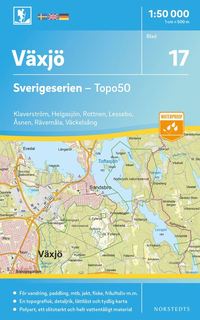 bokomslag 17 Växjö Sverigeserien Topo50 : Skala 1:50 000