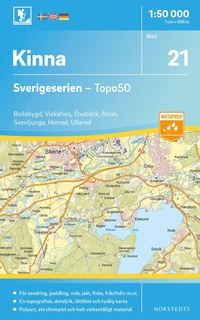 bokomslag 21 Kinna Sverigeserien Topo50 : Skala 1:50 000