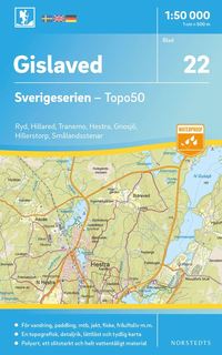 bokomslag 22 Gislaved Sverigeserien Topo50 : Skala 1:50 000