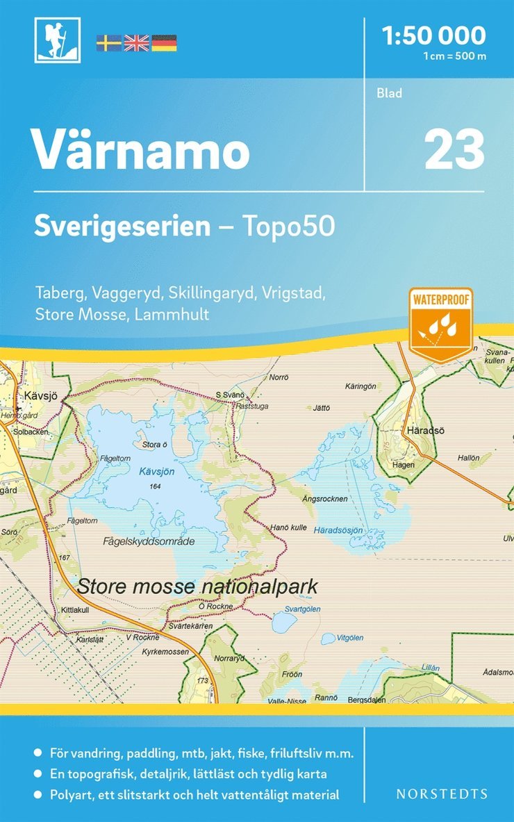 23 Värnamo Sverigeserien Topo50 : Skala 1:50 000 1