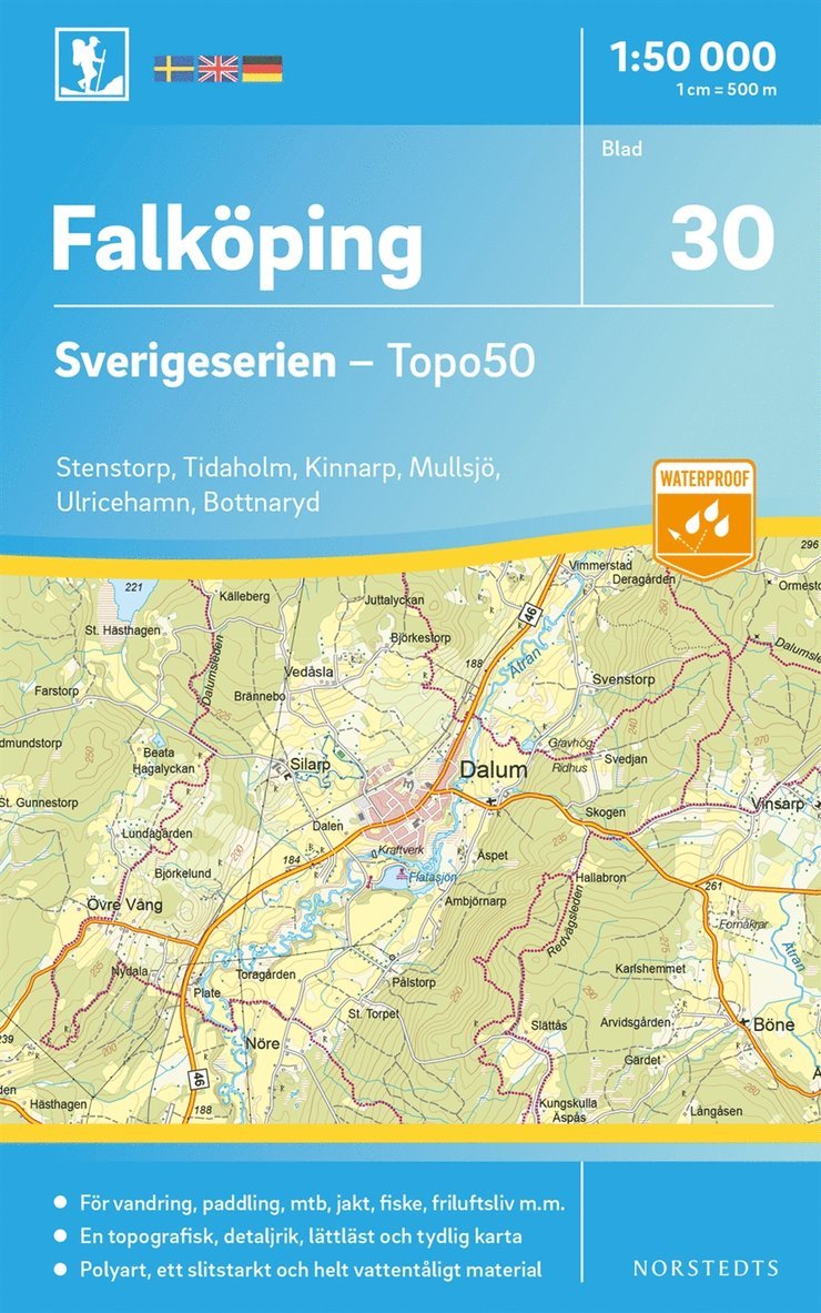 30 Falköping Sverigeserien Topo50 : Skala 1:50 000, Övrigt