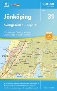 bokomslag 31 Jönköping Sverigeserien Topo50 : Skala 1:50 000