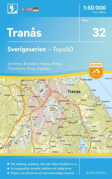 bokomslag 32 Tranås Sverigeserien Topo50 : Skala 1:50 000
